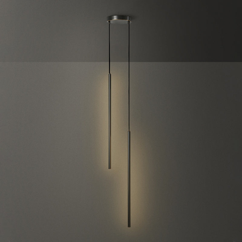 Lumières suspendues linéaires Symiss à montage suspendu en métal moderne pour chambre à coucher