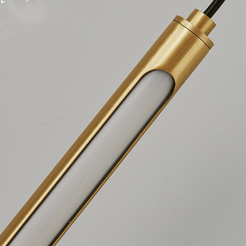 Lumières suspendues linéaires Symiss à montage suspendu en métal moderne pour chambre à coucher