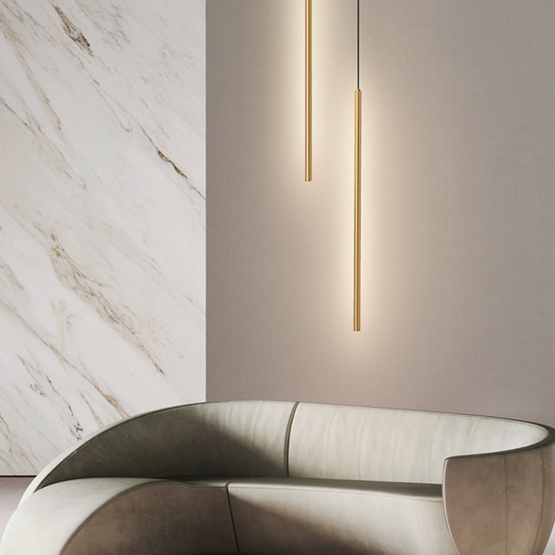 Lumières suspendues linéaires Symiss à montage suspendu en métal moderne pour chambre à coucher