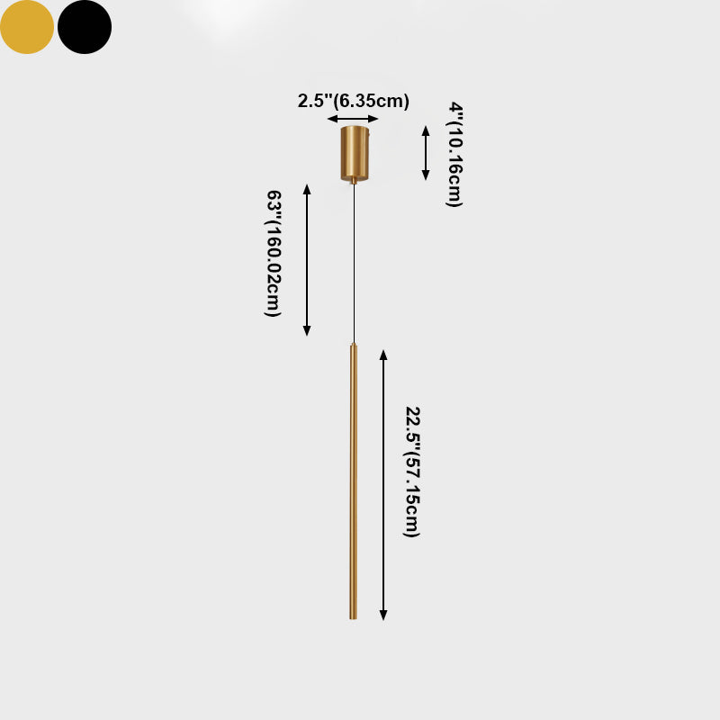 Lumières suspendues linéaires Symiss à montage suspendu en métal moderne pour chambre à coucher