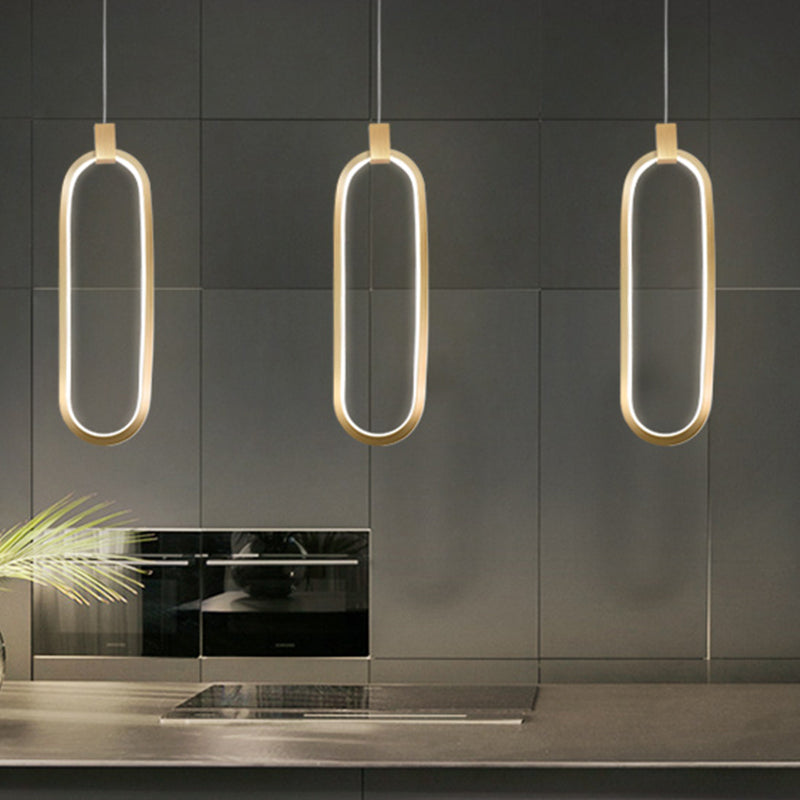 Lumières suspendues linéaires Symiss à montage suspendu en métal moderne pour le chevet