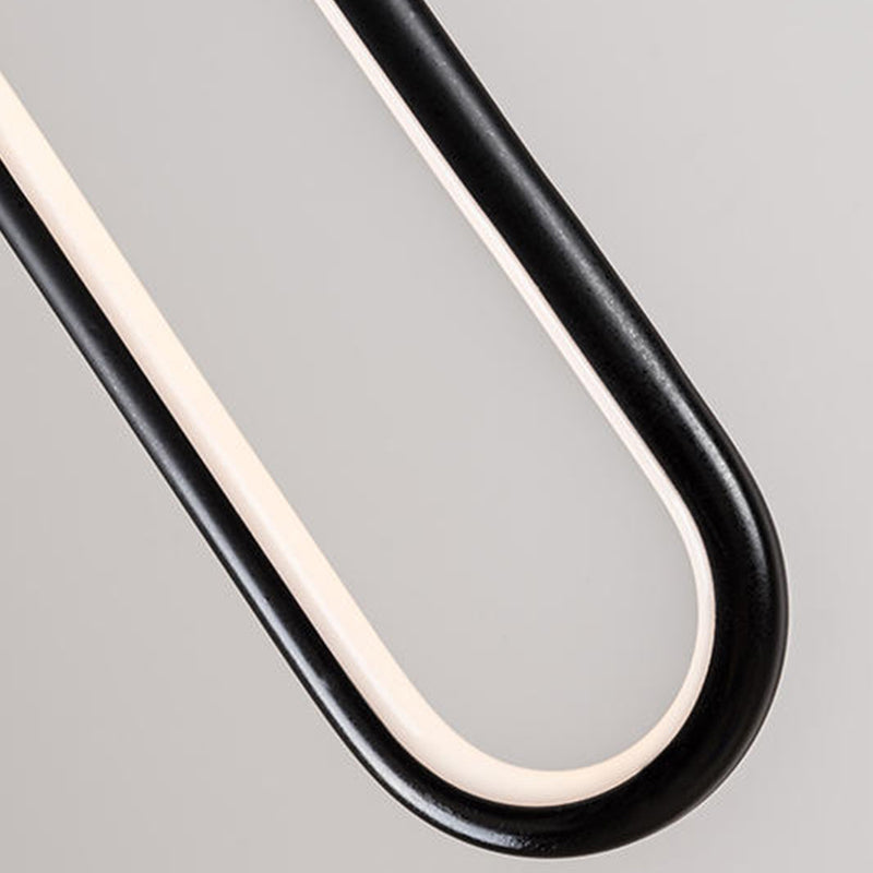 Luces colgantes minimalistas de metal Estilo moderno Lámpara colgante lineal de 1 luce para dormitorio