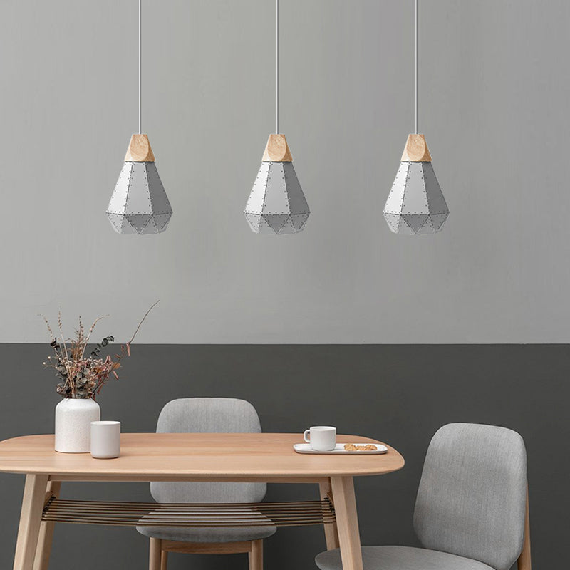 Metal Dome Hanging Lights Modern Macaron Style 1 Light Pendant Light pour salle à manger
