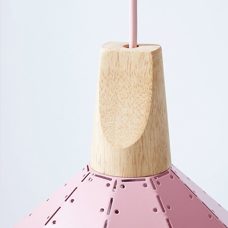 Metal Dome Hanging Lights Modern Macaron Style 1 Light Pendant Light pour salle à manger