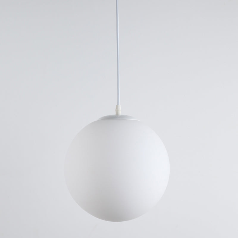Lampe à suspension en verre blanc escaliers globaux pendentif pendentif avec 1 lumière