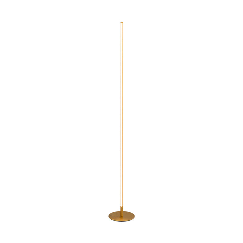 Linear Shape Metal Floor Lamp Modern Style 1 Light Floor Lamp Fixture