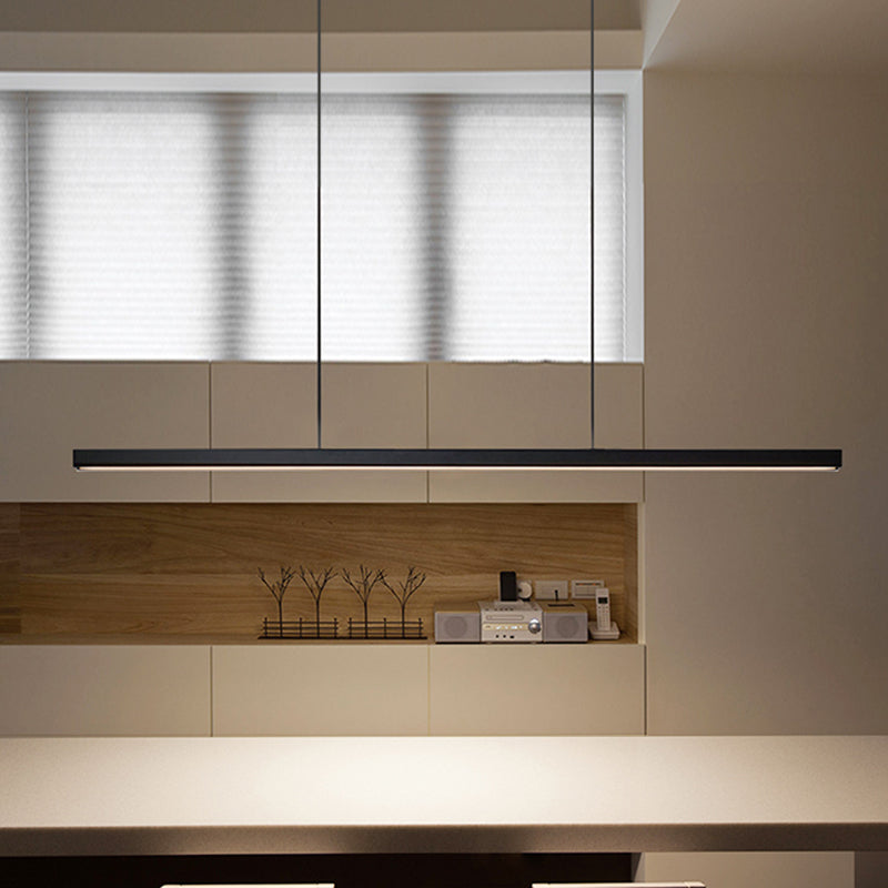Nordic Modern Island Light LED Long Linear Pendant Lamp pour salle à manger