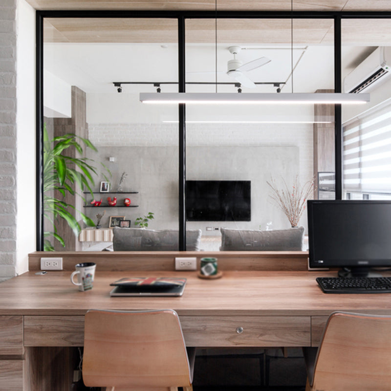 Nordic Modern Island Light LED Long Linear Pendant Lamp for Dining Room