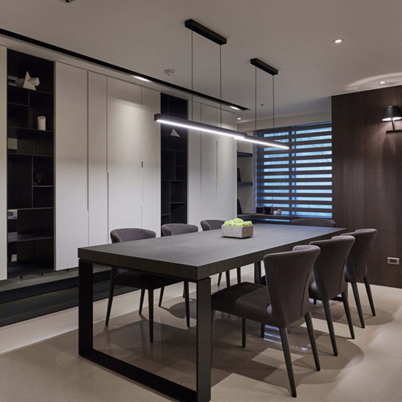 Nordic Modern Island Light LED Long Linear Pendant Lamp for Dining Room