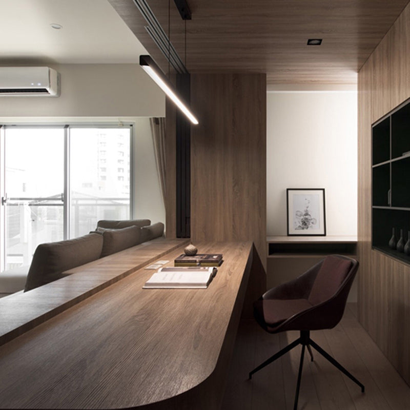 Nordic Modern Island Light LED Long Linear Pendant Lamp pour salle à manger