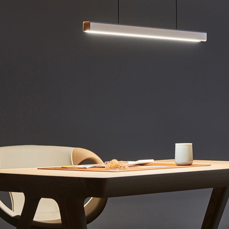 Lámpara colgante lineal de LED de isla moderna Nordic Modern LED para el comedor