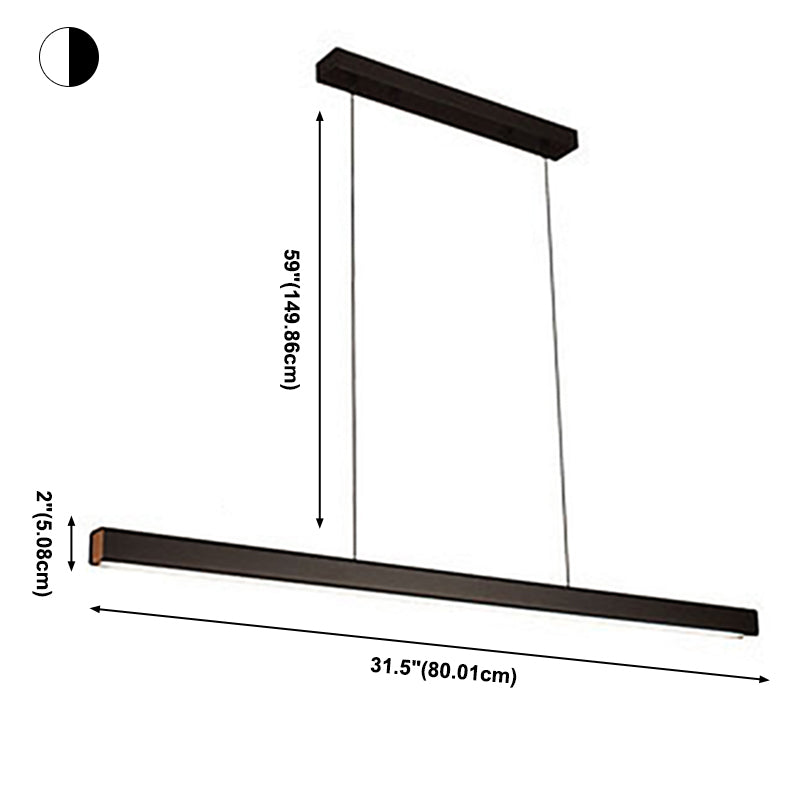 Nordic Modern Island Light LED Long Linear Pendant Lamp for Dining Room