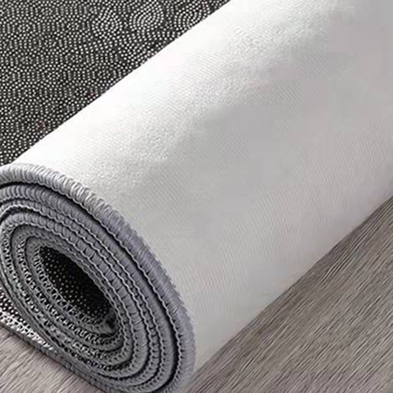 Gray Simple Carpet Polyester Geometry Print Carpet Washable Carpet for Drawing Room