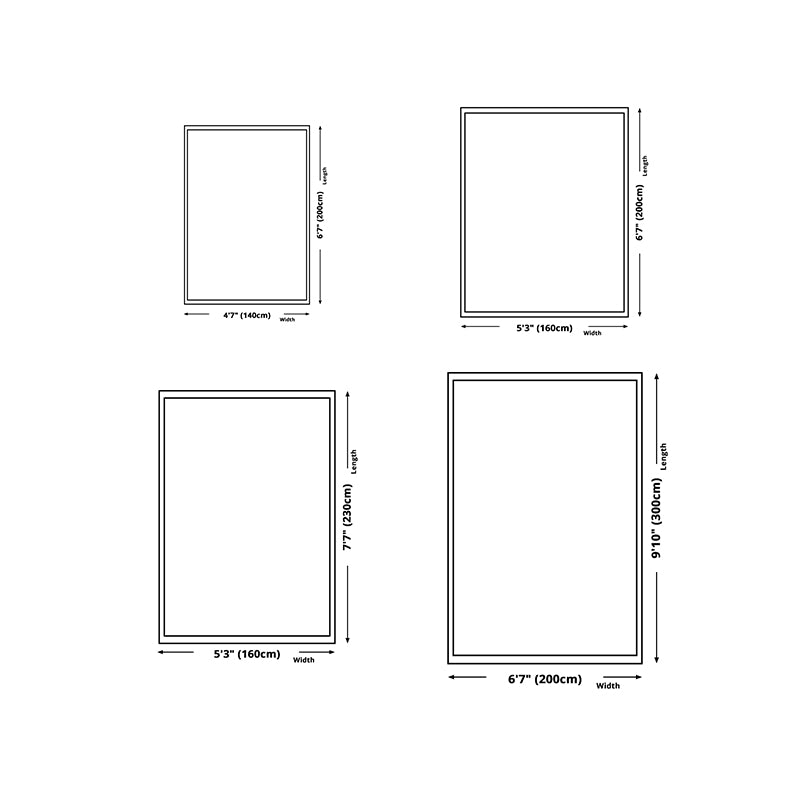 Gray Simple Carpet Polyester Geometry Print Carpet Washable Carpet for Drawing Room