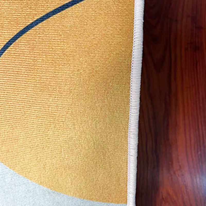 Pink Modern Rug Polyester Irregular Color Piece Rug Washable Rug for Drawing Room