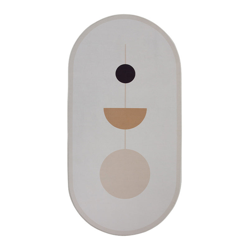 Alfombra de poliéster moderno moderno alfombra de círculo de poliéster alfombra de respaldo sin deslizamiento para decoración del hogar