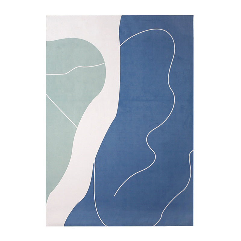 Tapis moderne vert en Polyester, pièce de couleur, pour la décoration de la maison