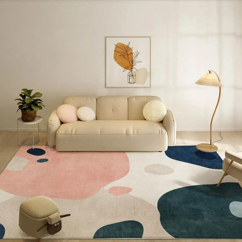 Pink Simple Teppich Polyester Farbstück Fläche Teppich Teppich für Wohnkultur