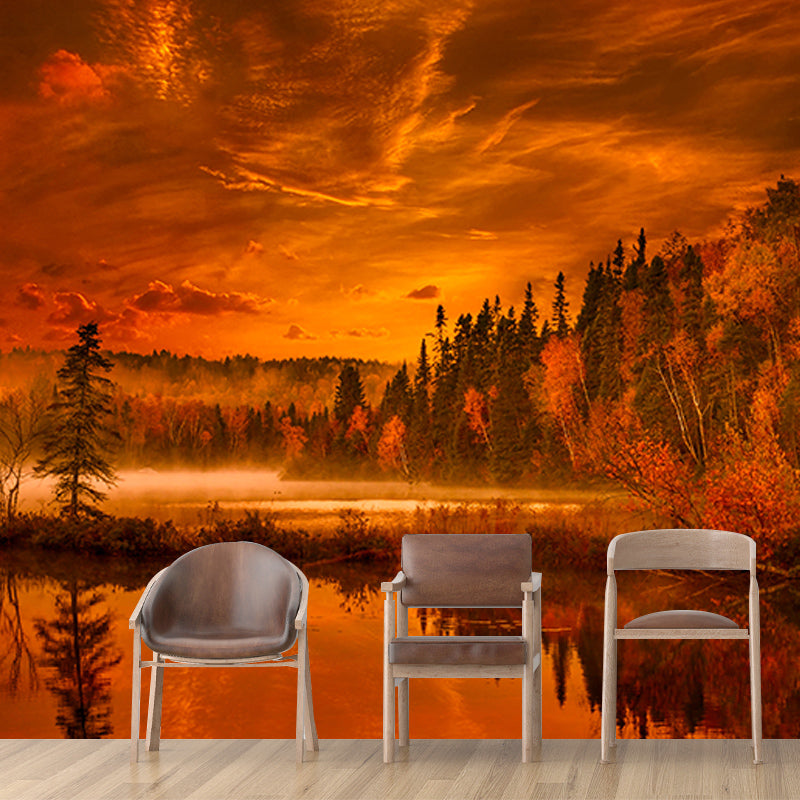 Environment Friendly Resistant Mural Wallpaper Forest Living Room Wall Mural