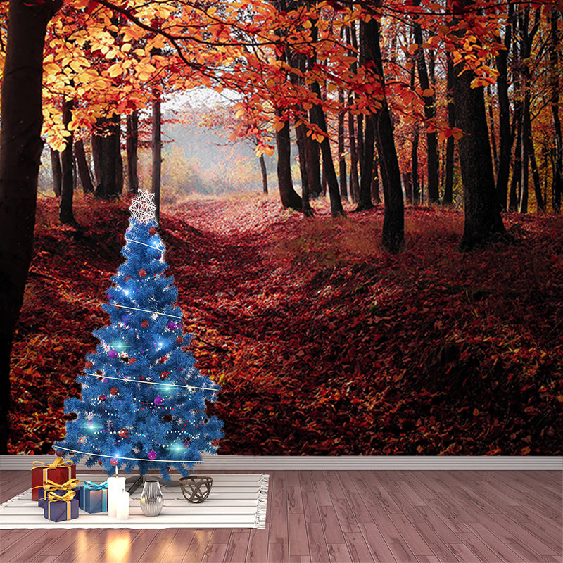 Photography Stain Resistant Wall Mural Wallpaper Forest Sitting Room Wall Mural