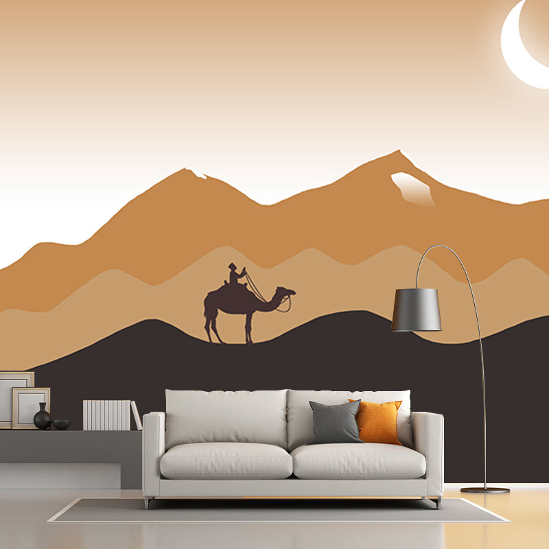 Eco-friendly Wall Mural Wallpaper Desert Illustration Sitting Room Wall Mural