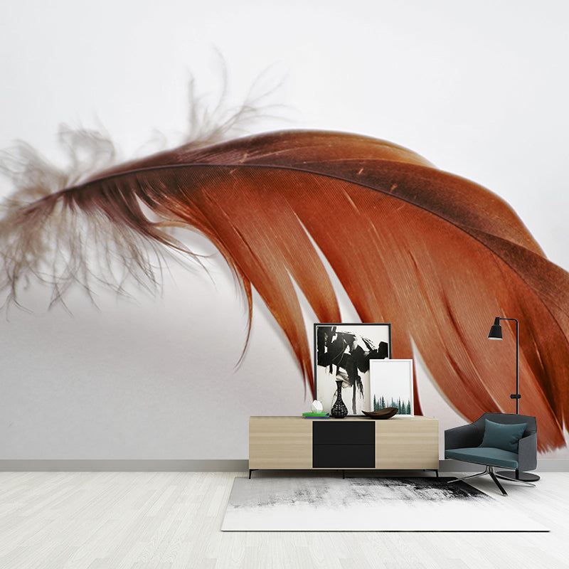 Feather Resistant Mural Wallpaper Environment Friendly Sleeping Room Wall Mural