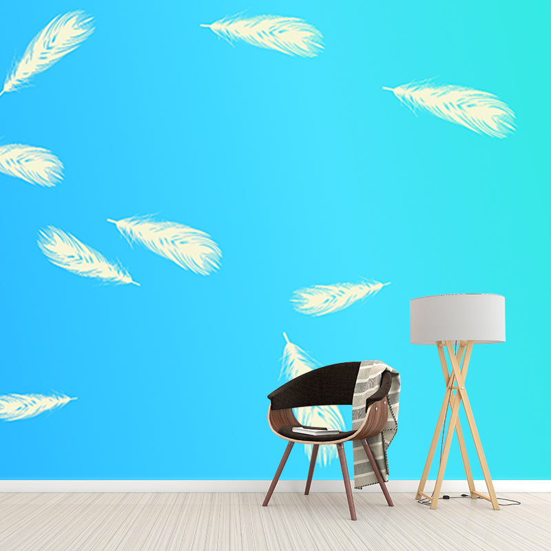 Environment Friendly Wall Mural Wallpaper Feather Sitting Room Wall Mural