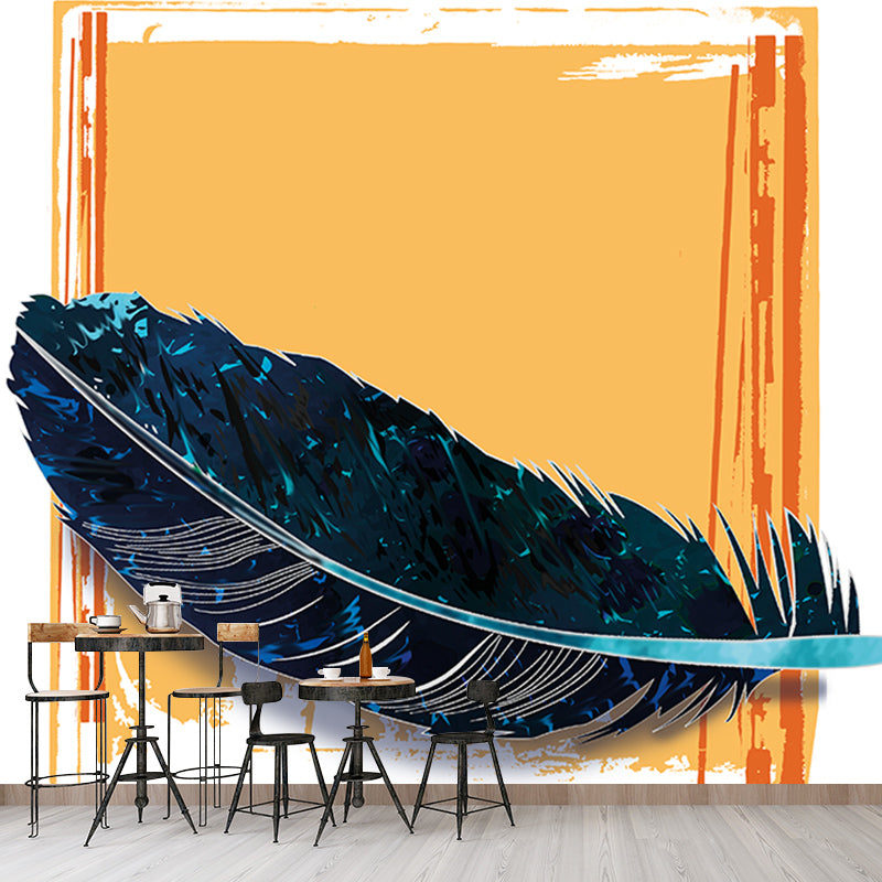 Environment Friendly Wall Mural Wallpaper Feather Sitting Room Wall Mural