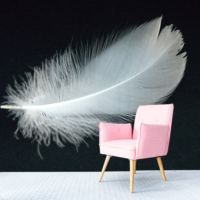 Photography Wall Mural Wallpaper Feather Sitting Room Wall Mural