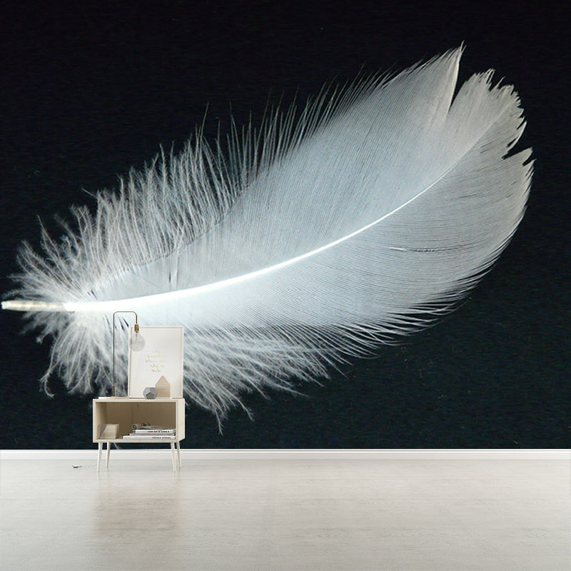 Photography Wall Mural Wallpaper Feather Sitting Room Wall Mural