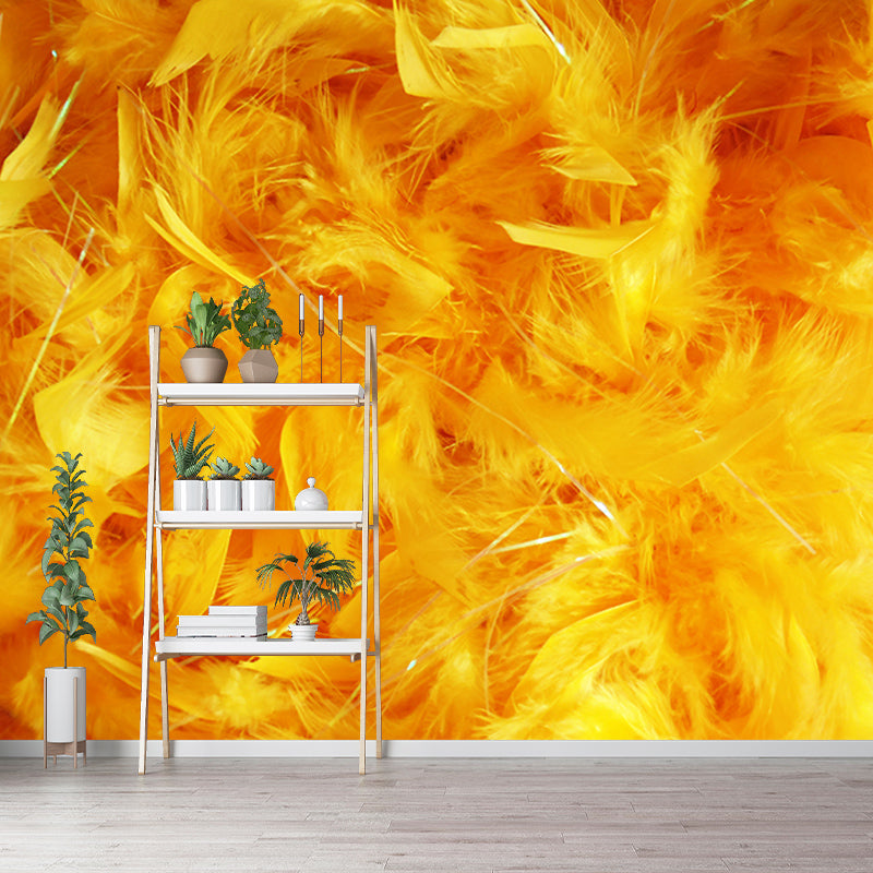 Feather Mildew Resistant Wallpaper Environmental Sleeping Room Wall Mural