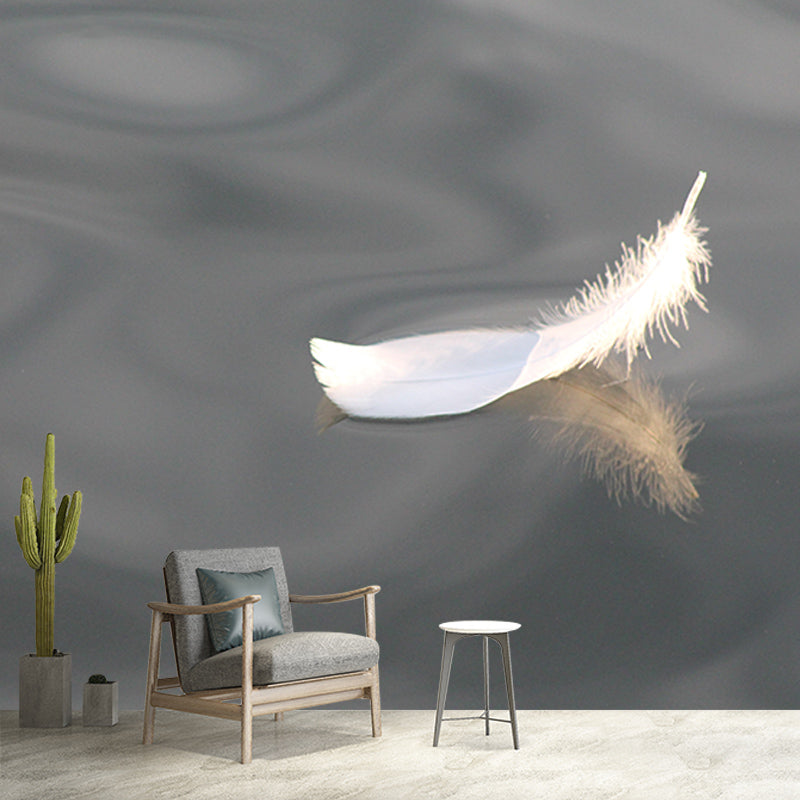 Environmental Wall Mural Wallpaper Feather Sitting Room Wall Mural