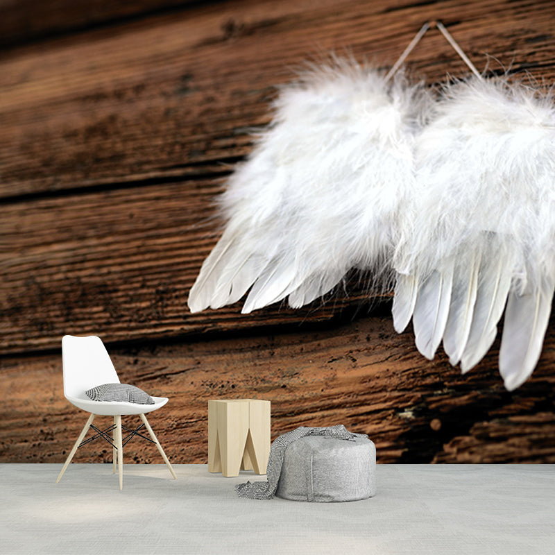 Environmental Wall Mural Wallpaper Feather Sitting Room Wall Mural