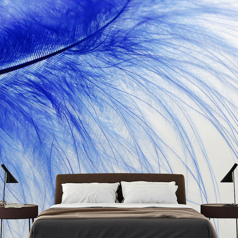 Modern Style Wall Mural Wallpaper Feather Bedroom Wall Mural