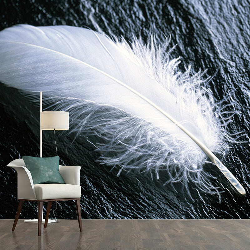 Washable Illustration Mural Wallpaper Feather Indoor Wall Mural
