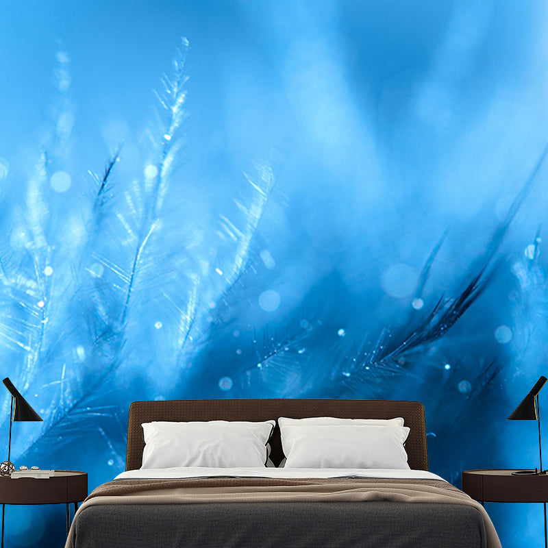 Bright Color Wall Mural Wallpaper Feather Sitting Room Wall Mural