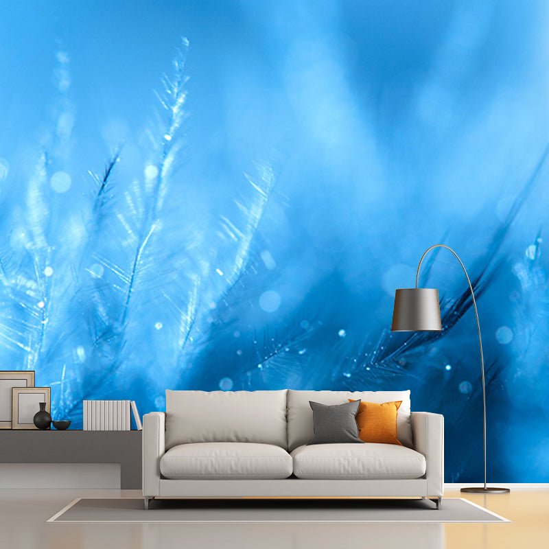 Bright Color Wall Mural Wallpaper Feather Sitting Room Wall Mural