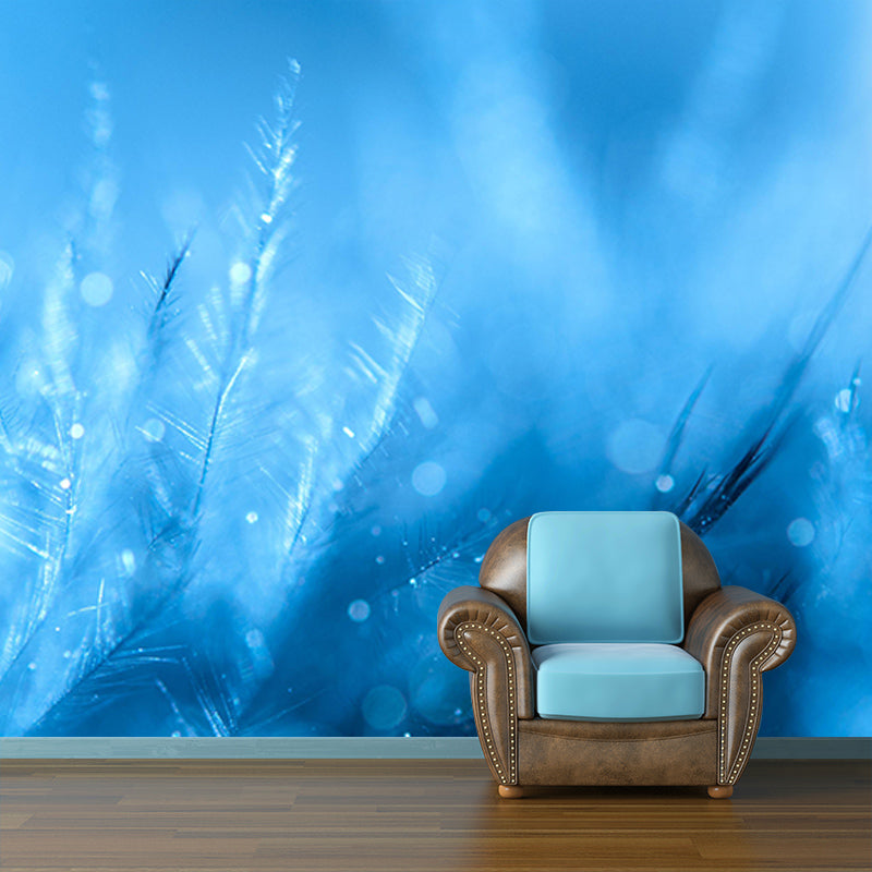 Bright Color Wall Mural Wallpaper Feather Sitting Room Wall Mural