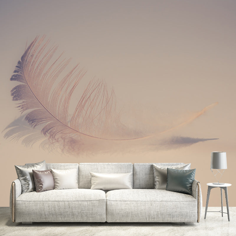 Feather Mildew Resistant Mural Wallpaper Sleeping Room Wall Mural