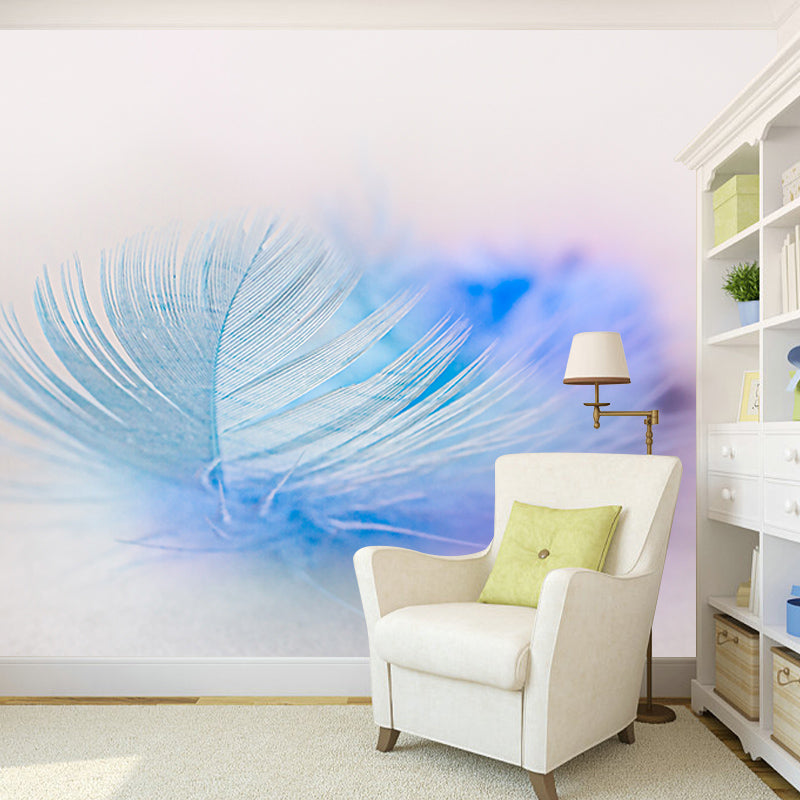 Feather Mildew Resistant Mural Wallpaper Sleeping Room Wall Mural