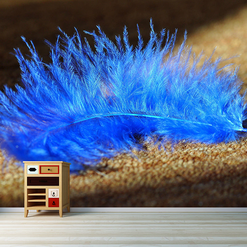 Photography Stain Resistant Mural Wallpaper Feather Living Room Wall Mural