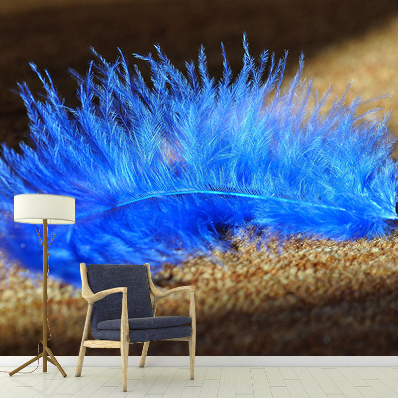 Photography Stain Resistant Mural Wallpaper Feather Living Room Wall Mural