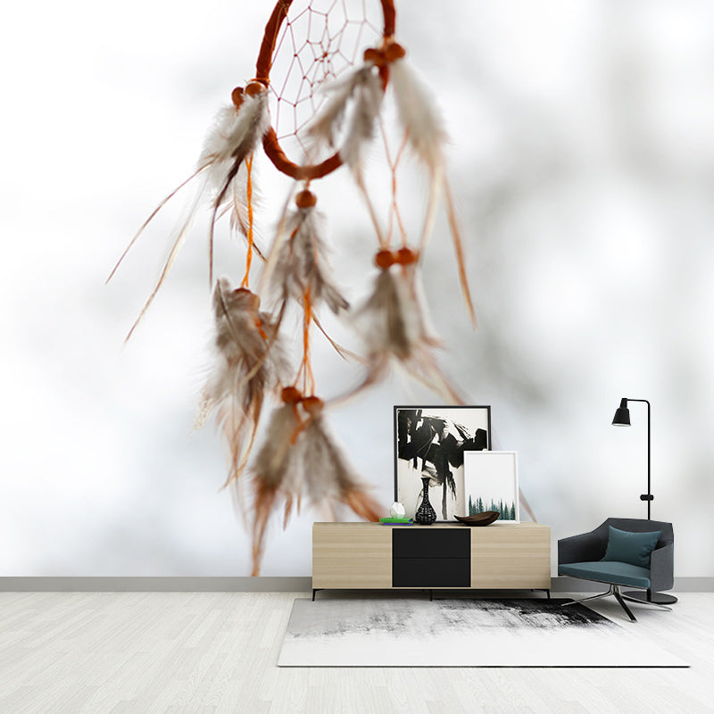 Photography Stain Resistant Mural Wallpaper Feather Living Room Wall Mural