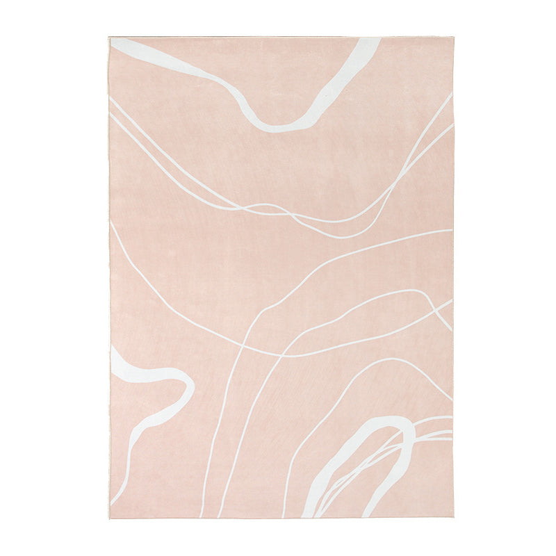 Orange Simple Rug Polyester Leaves Rug Stain Resistant Rug for Drawing Room
