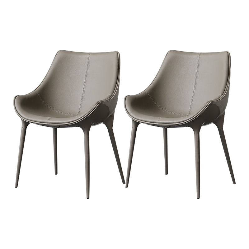 Contemporary Style Dining Side Chair Kitchen Arm Side Chairs with Metal Legs