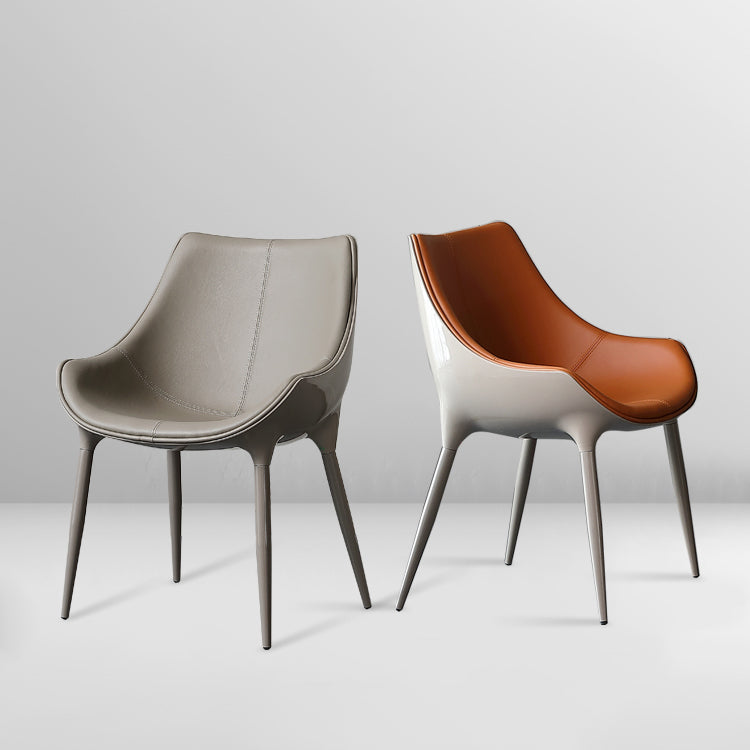 Contemporary Style Dining Side Chair Kitchen Arm Side Chairs with Metal Legs