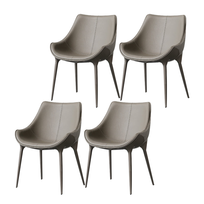 Contemporary Style Dining Side Chair Kitchen Arm Side Chairs with Metal Legs