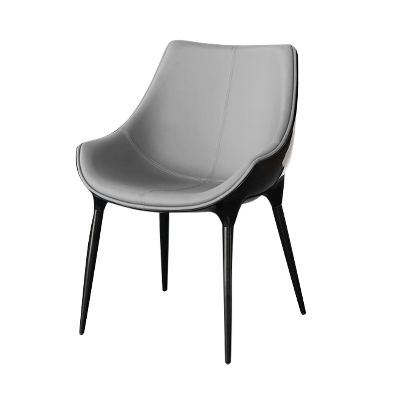 Contemporary Style Dining Side Chair Kitchen Arm Side Chairs with Metal Legs