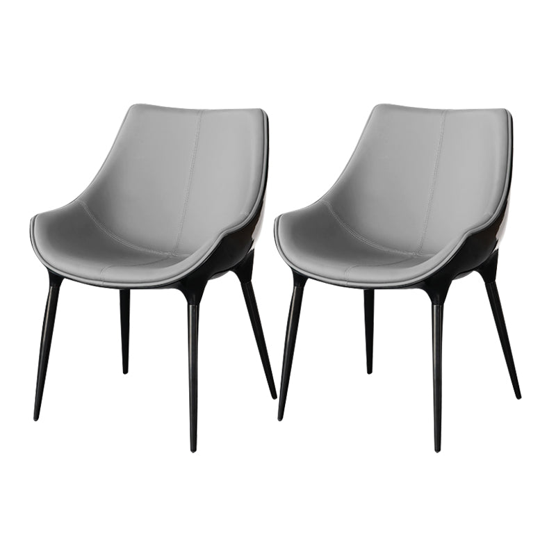 Contemporary Style Dining Side Chair Kitchen Arm Side Chairs with Metal Legs