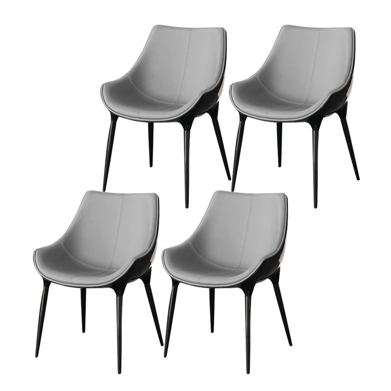 Contemporary Style Dining Side Chair Kitchen Arm Side Chairs with Metal Legs